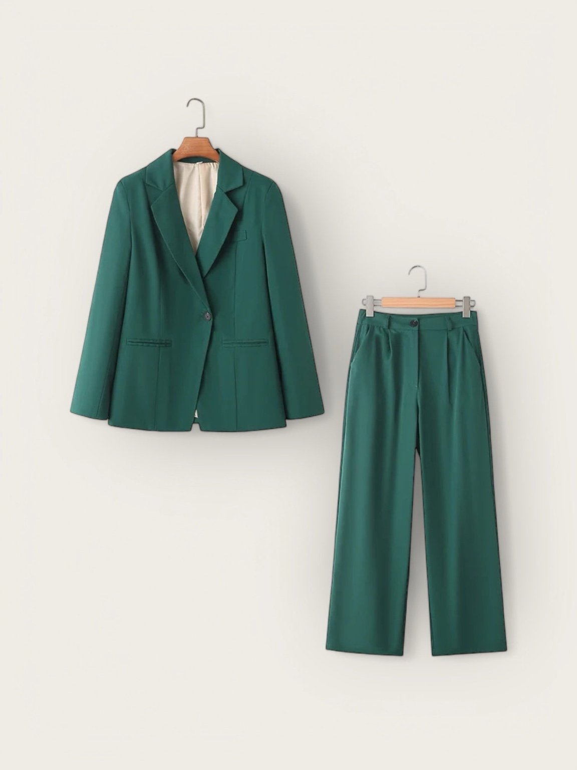 2024ZAR * Spring/Summer New Women's Fashion and Casual European and American Style One Button Suit Coat and Pants Set