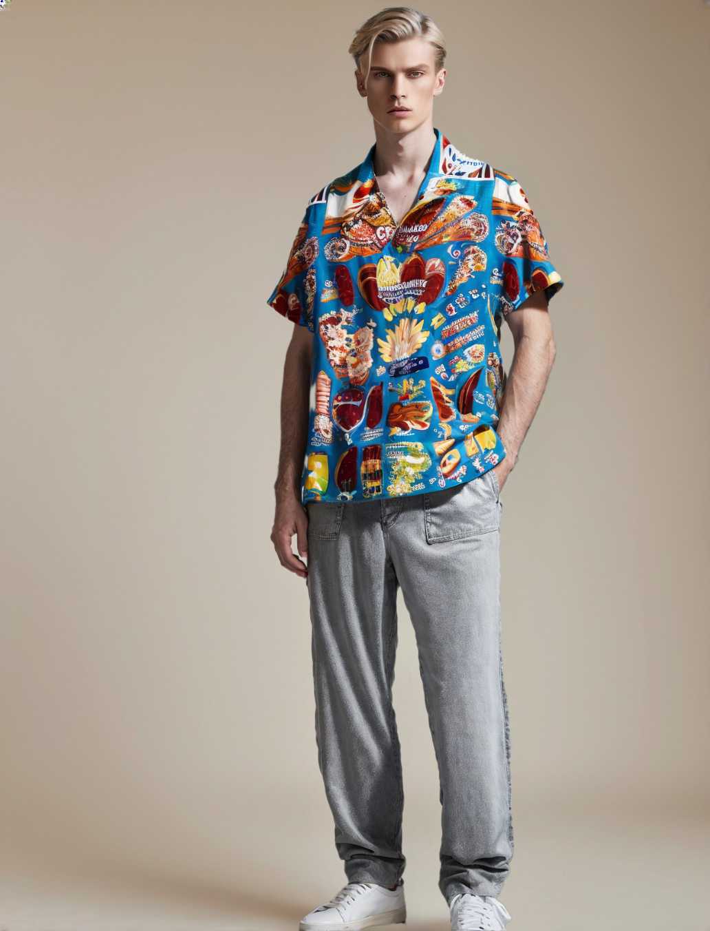 2024 Trendy Cool Fashion Ice Cream Shirts Beach Party 3d Print Hawaiian Shirt unisex Short Sleeve Oversized Blouse Lapel Shirts