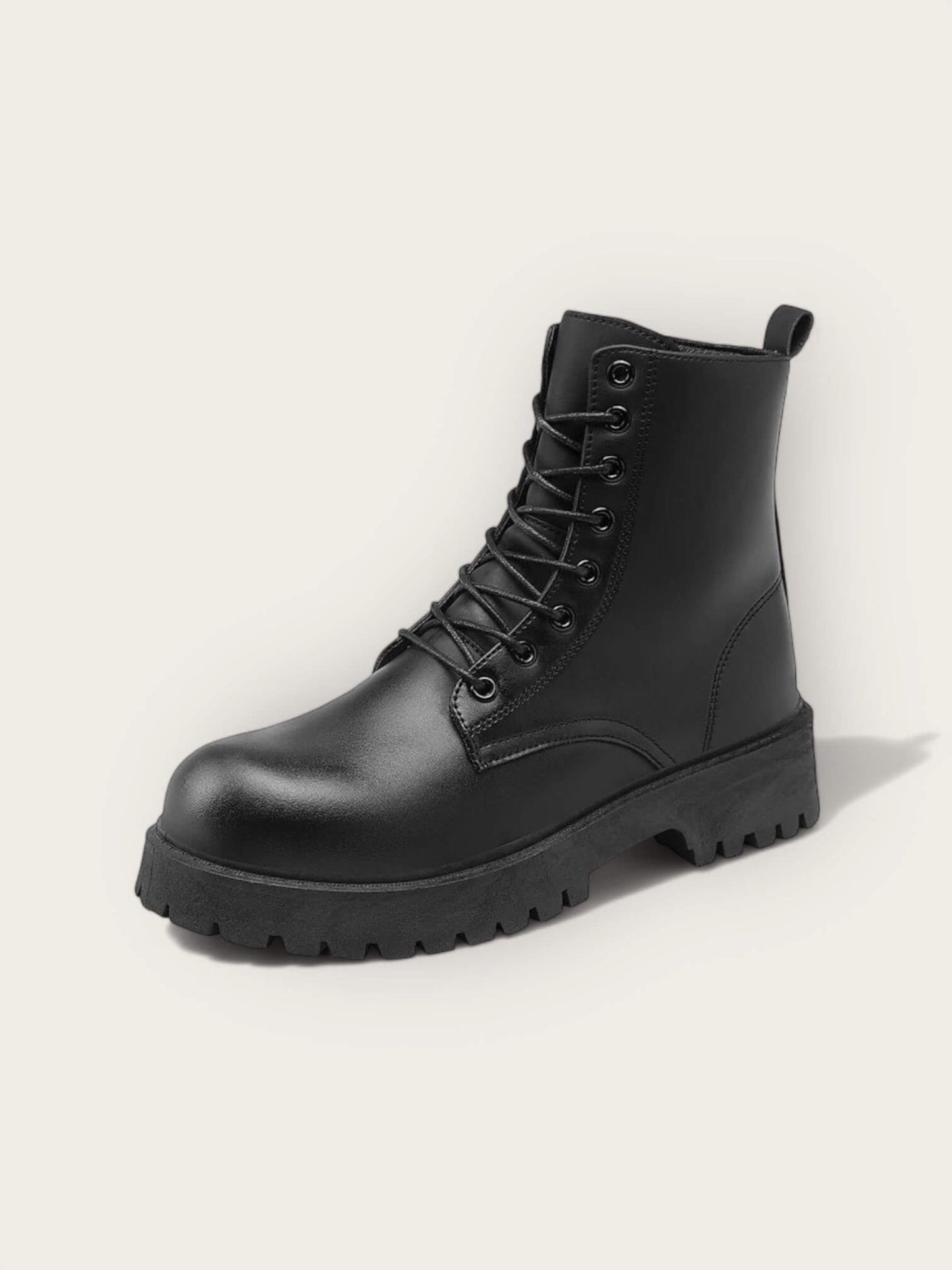 Couple's casual boots four season men's and women's high top leather boots fashion thick soled non slip plus size outdoor boots