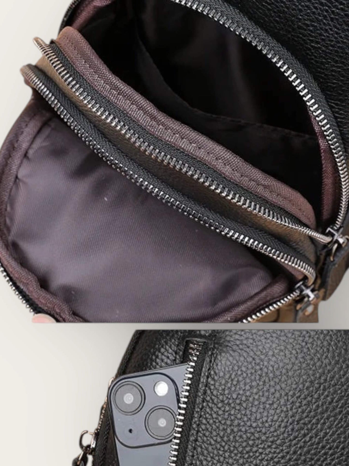 100% Genuine Leather Men Chest Bag Male Shoulder Bag Messenger Bag Casual Crossbody Bag Fashion Men's Purity Handbag